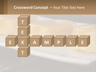 Three Desserts On A White Plate On A Table PowerPoint Template