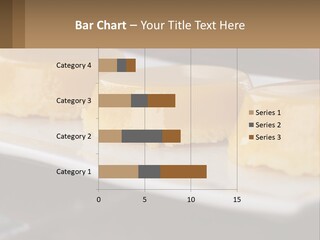 Three Desserts On A White Plate On A Table PowerPoint Template