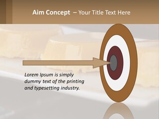 Three Desserts On A White Plate On A Table PowerPoint Template