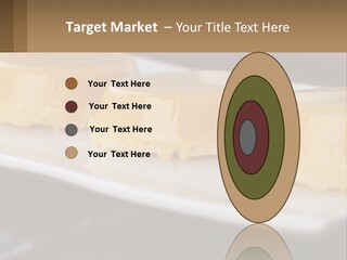 Three Desserts On A White Plate On A Table PowerPoint Template