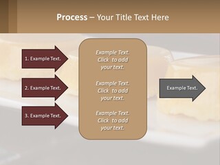 Three Desserts On A White Plate On A Table PowerPoint Template
