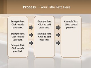 Three Desserts On A White Plate On A Table PowerPoint Template