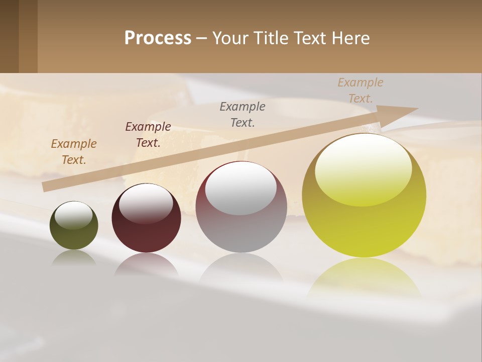 Three Desserts On A White Plate On A Table PowerPoint Template