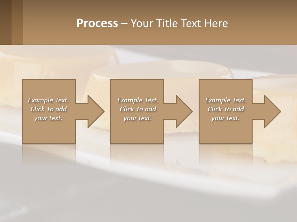 Three Desserts On A White Plate On A Table PowerPoint Template