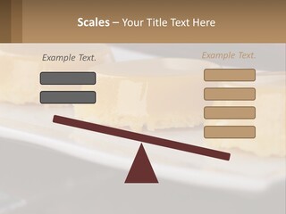 Three Desserts On A White Plate On A Table PowerPoint Template