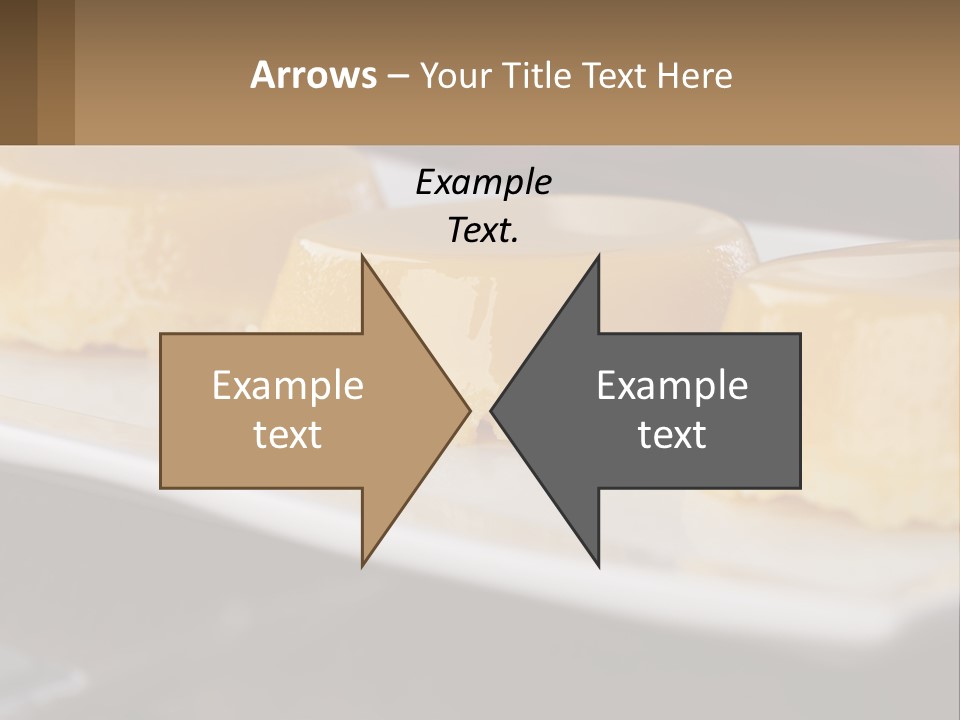 Three Desserts On A White Plate On A Table PowerPoint Template