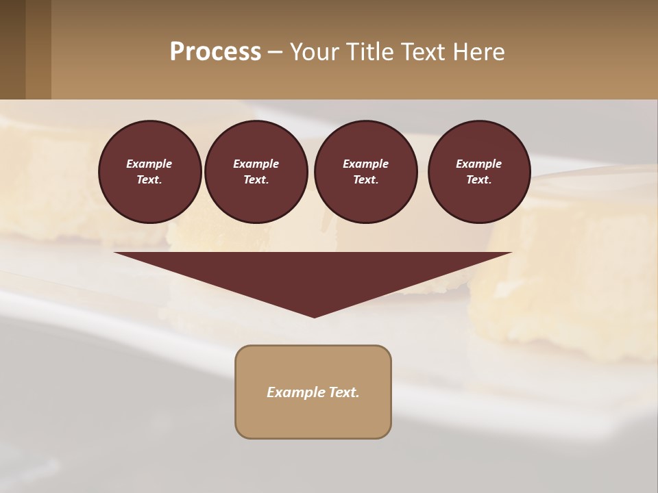 Three Desserts On A White Plate On A Table PowerPoint Template