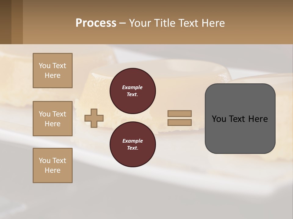 Three Desserts On A White Plate On A Table PowerPoint Template