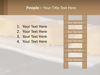 Three Desserts On A White Plate On A Table PowerPoint Template