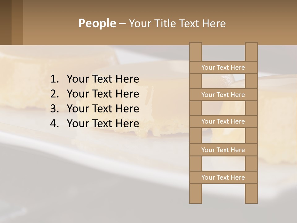 Three Desserts On A White Plate On A Table PowerPoint Template
