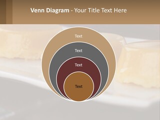 Three Desserts On A White Plate On A Table PowerPoint Template