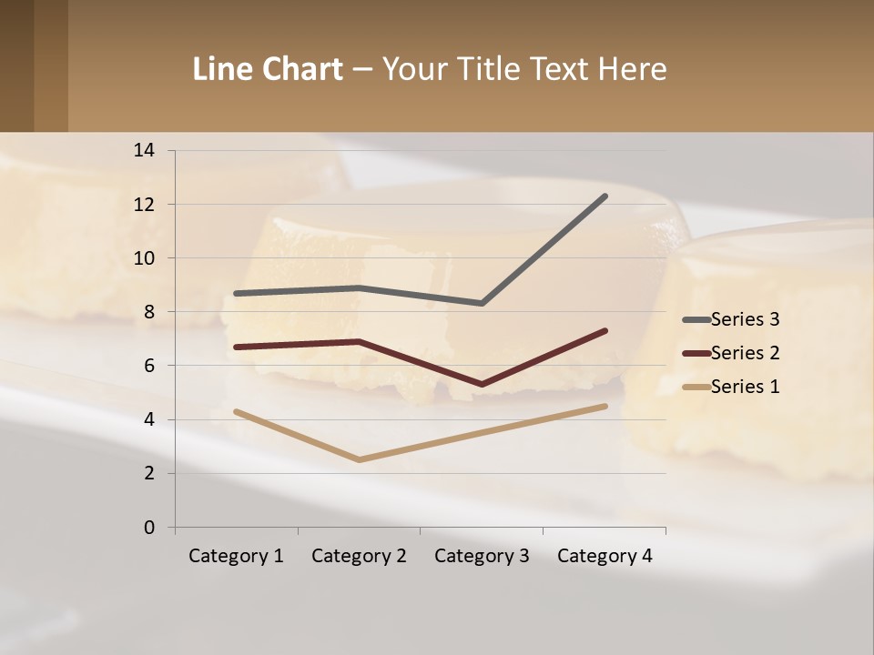 Three Desserts On A White Plate On A Table PowerPoint Template