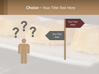 Three Desserts On A White Plate On A Table PowerPoint Template