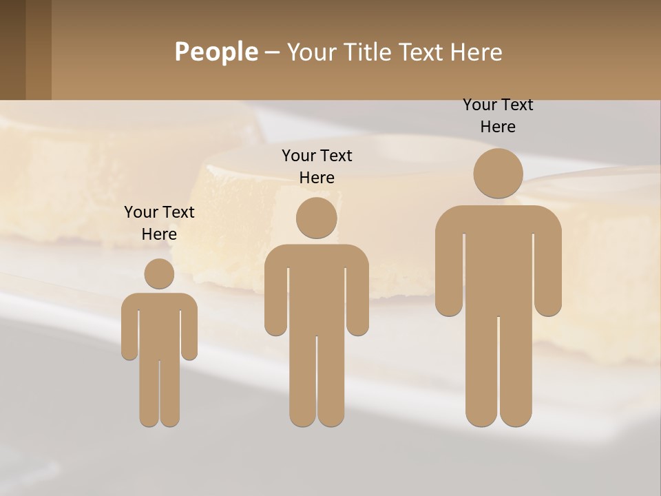 Three Desserts On A White Plate On A Table PowerPoint Template