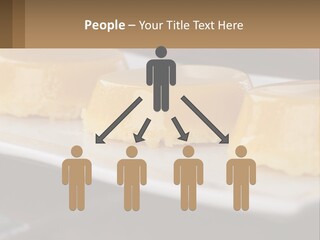 Three Desserts On A White Plate On A Table PowerPoint Template