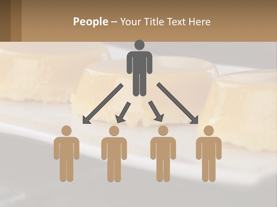 Three Desserts On A White Plate On A Table PowerPoint Template