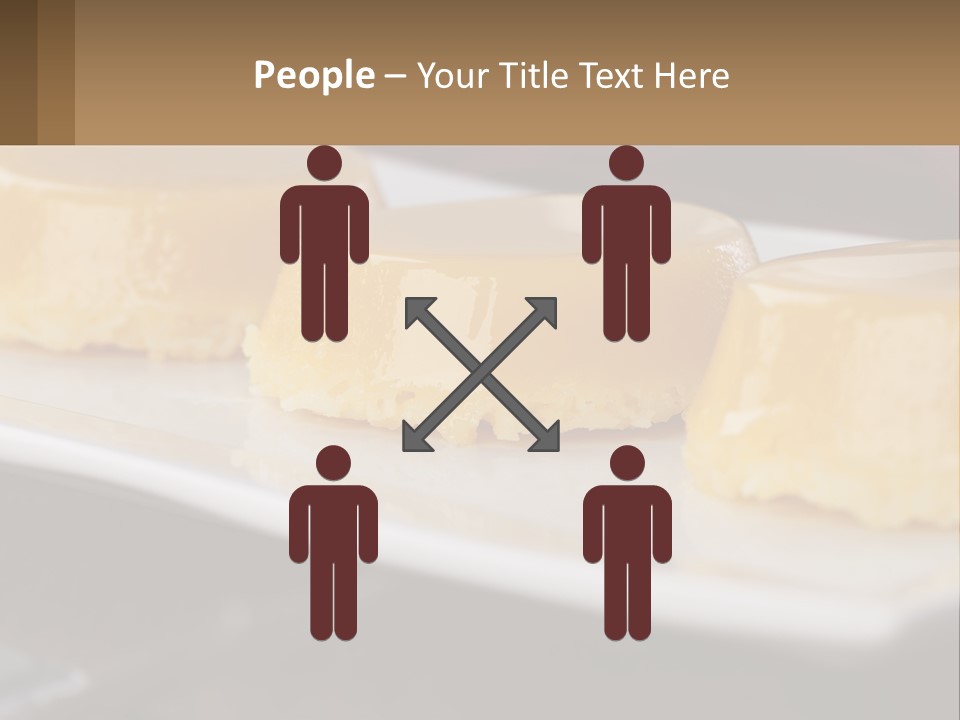 Three Desserts On A White Plate On A Table PowerPoint Template