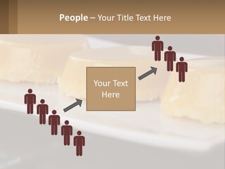 Three Desserts On A White Plate On A Table PowerPoint Template
