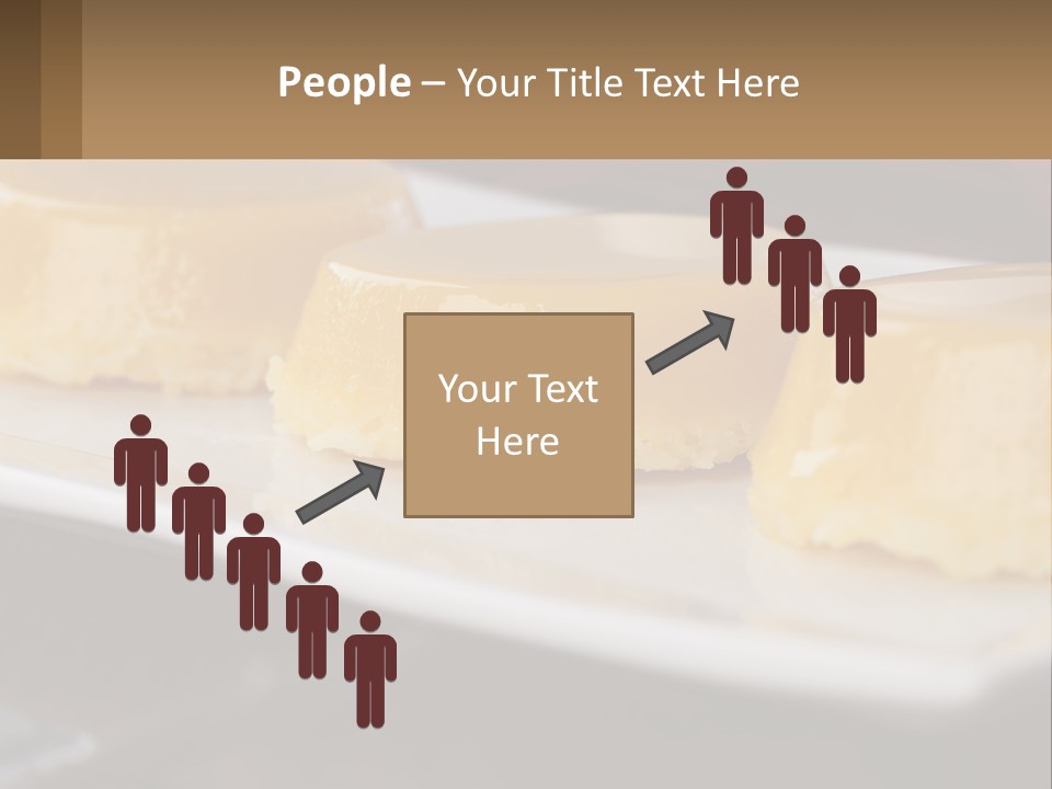 Three Desserts On A White Plate On A Table PowerPoint Template
