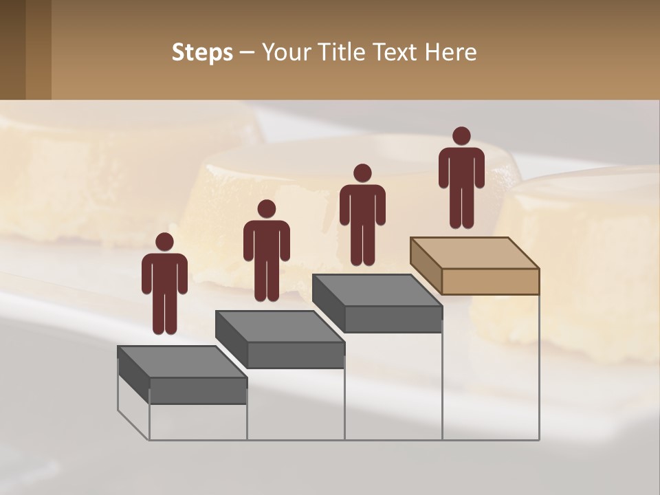 Three Desserts On A White Plate On A Table PowerPoint Template