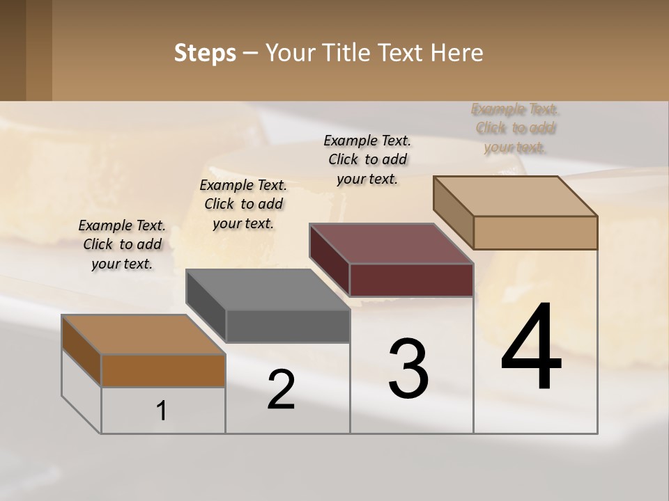 Three Desserts On A White Plate On A Table PowerPoint Template