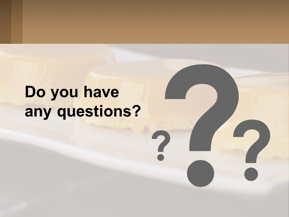 Three Desserts On A White Plate On A Table PowerPoint Template