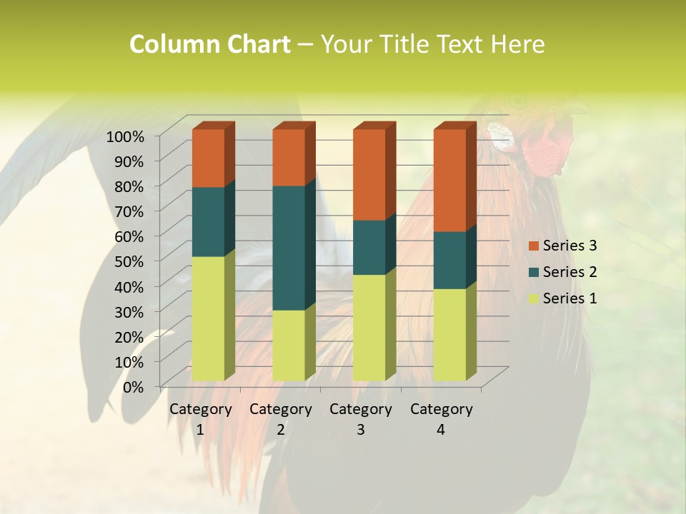 A Rooster Is Standing In The Grass PowerPoint Template