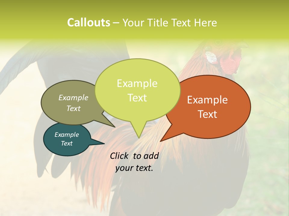 A Rooster Is Standing In The Grass PowerPoint Template