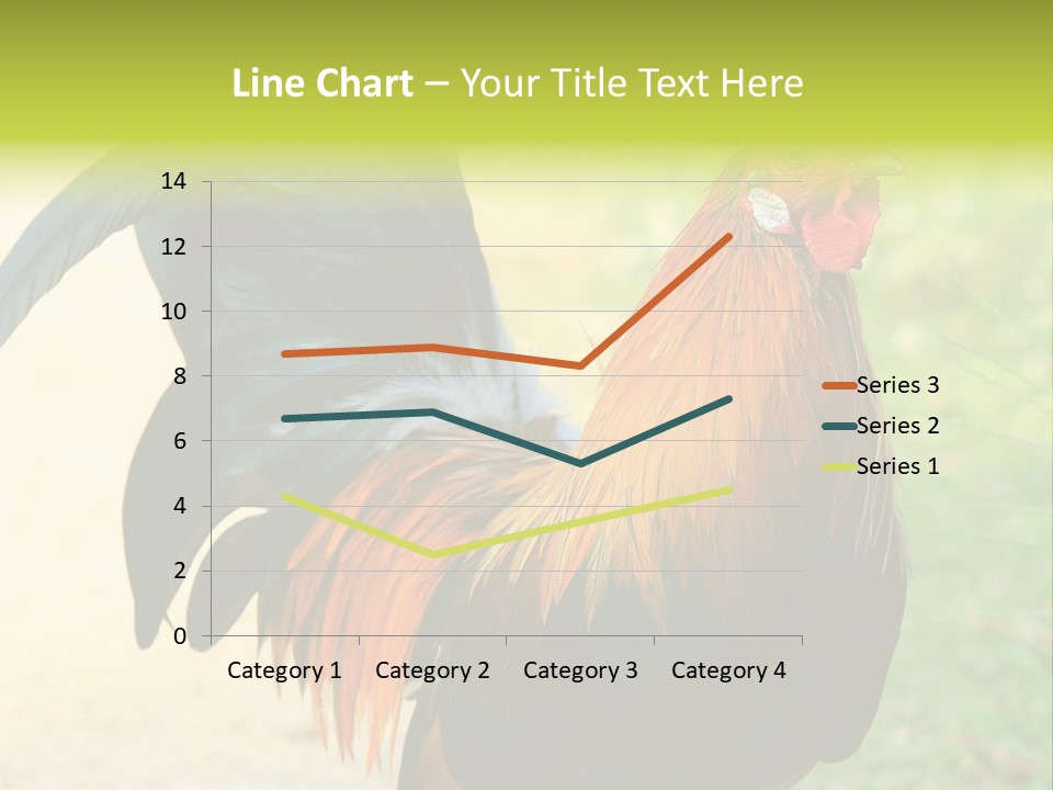 A Rooster Is Standing In The Grass PowerPoint Template