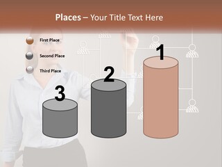 A Woman Writing On A Board With A Marker PowerPoint Template