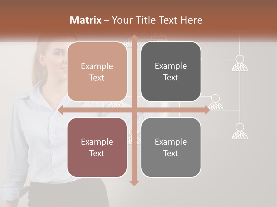 A Woman Writing On A Board With A Marker PowerPoint Template