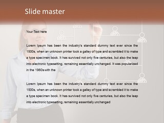A Woman Writing On A Board With A Marker PowerPoint Template
