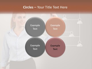 A Woman Writing On A Board With A Marker PowerPoint Template