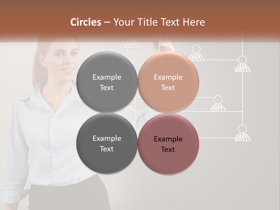 A Woman Writing On A Board With A Marker PowerPoint Template