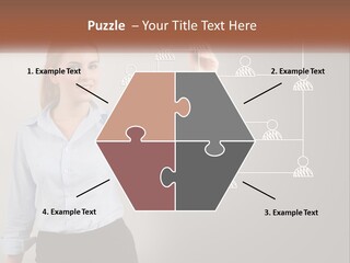A Woman Writing On A Board With A Marker PowerPoint Template