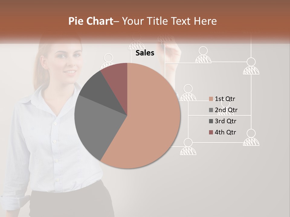 A Woman Writing On A Board With A Marker PowerPoint Template