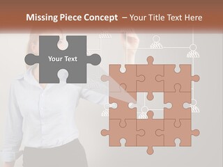 A Woman Writing On A Board With A Marker PowerPoint Template