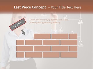 A Woman Writing On A Board With A Marker PowerPoint Template