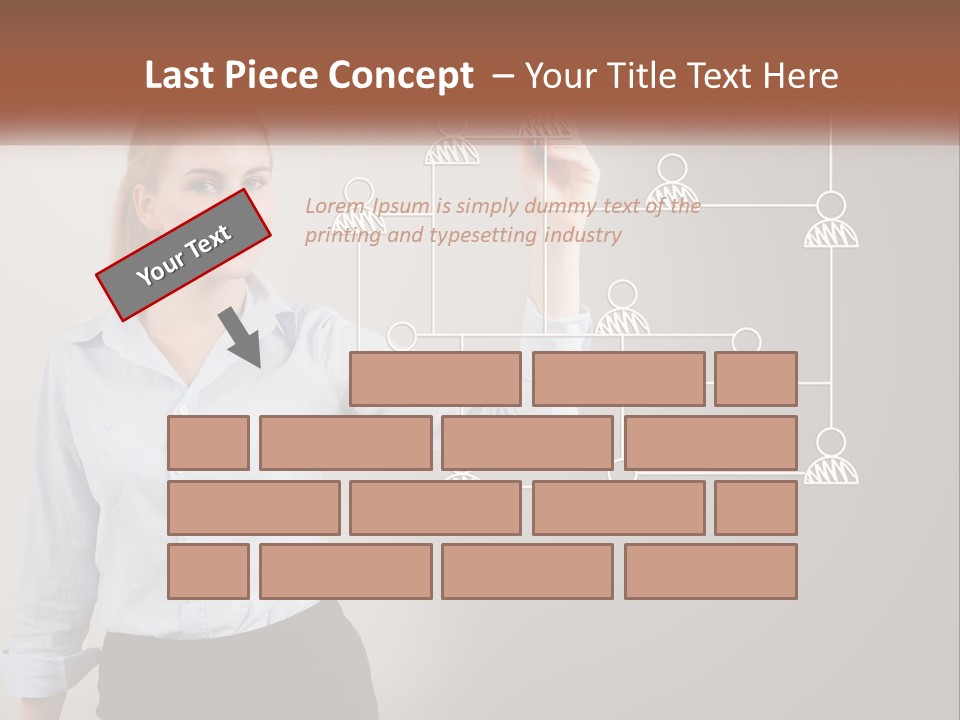 A Woman Writing On A Board With A Marker PowerPoint Template