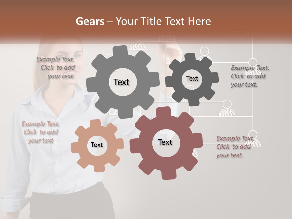 A Woman Writing On A Board With A Marker PowerPoint Template