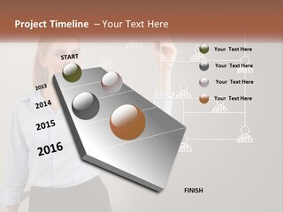 A Woman Writing On A Board With A Marker PowerPoint Template