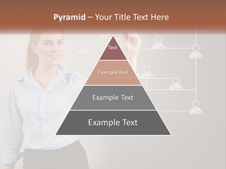 A Woman Writing On A Board With A Marker PowerPoint Template