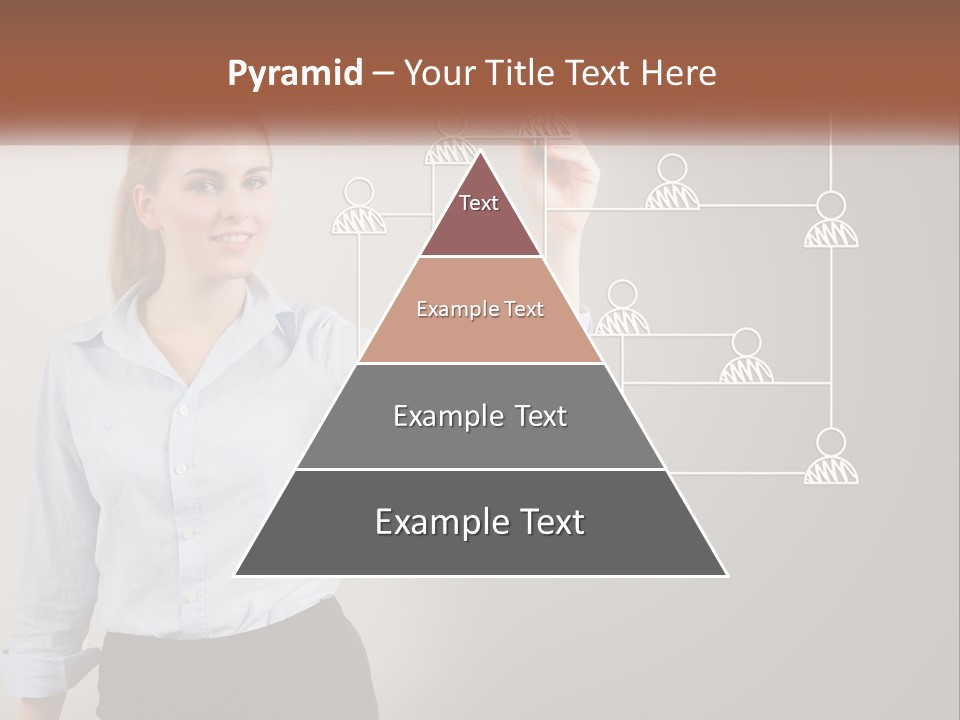A Woman Writing On A Board With A Marker PowerPoint Template