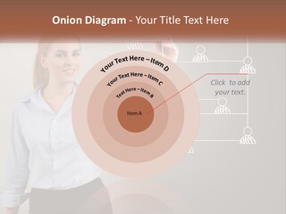 A Woman Writing On A Board With A Marker PowerPoint Template