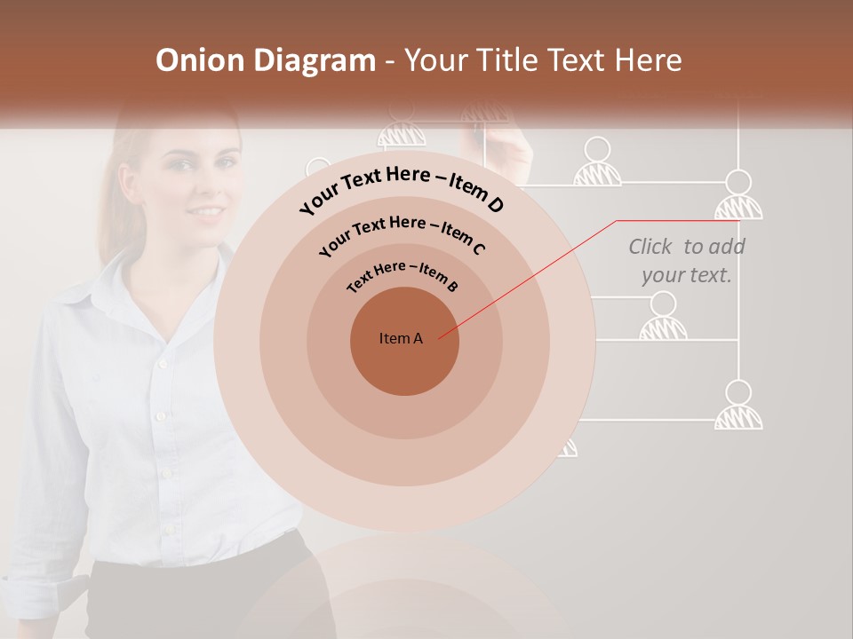 A Woman Writing On A Board With A Marker PowerPoint Template