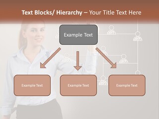 A Woman Writing On A Board With A Marker PowerPoint Template