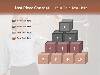 A Woman Writing On A Board With A Marker PowerPoint Template