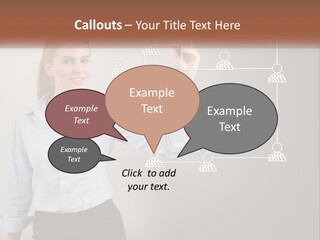 A Woman Writing On A Board With A Marker PowerPoint Template