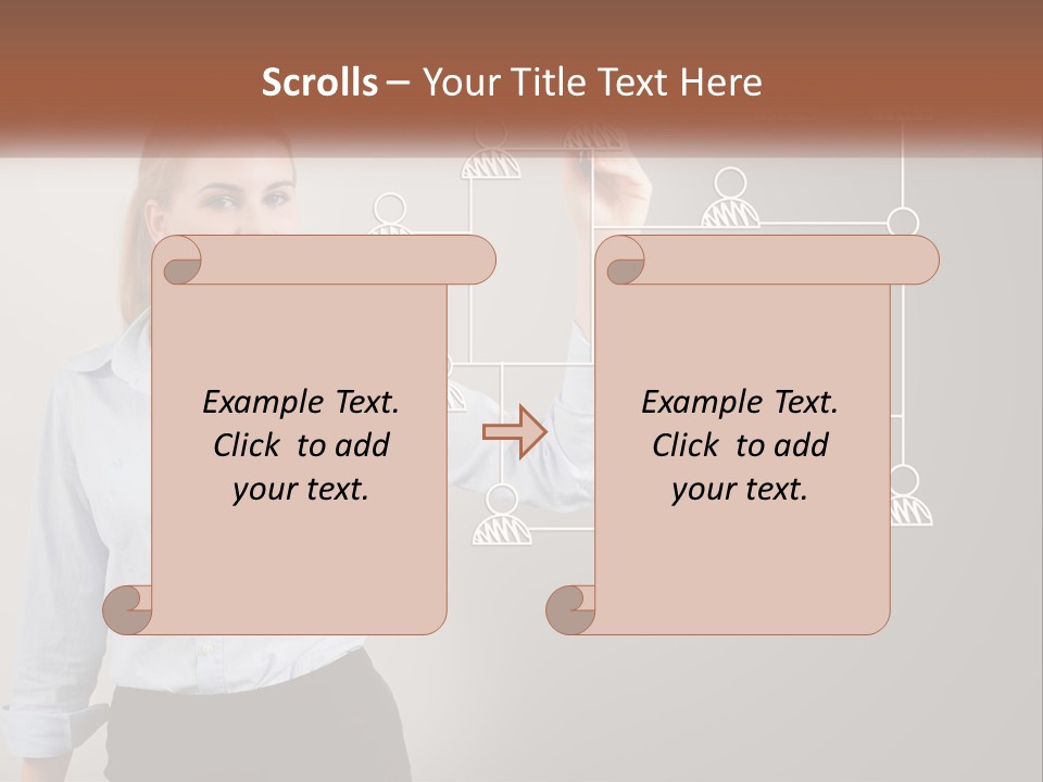 A Woman Writing On A Board With A Marker PowerPoint Template