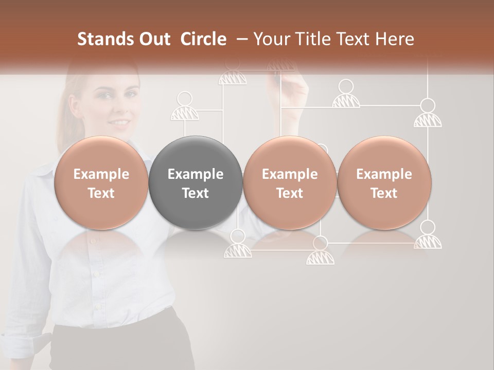 A Woman Writing On A Board With A Marker PowerPoint Template